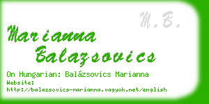 marianna balazsovics business card