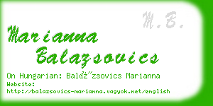 marianna balazsovics business card